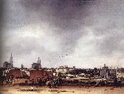 POEL, Egbert van der View of Delft after the Explosion of 1654 af oil painting on canvas